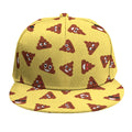 Poop Emoji Pattern Print Snapback Cap