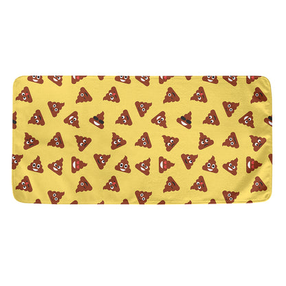 Poop Emoji Pattern Print Towel