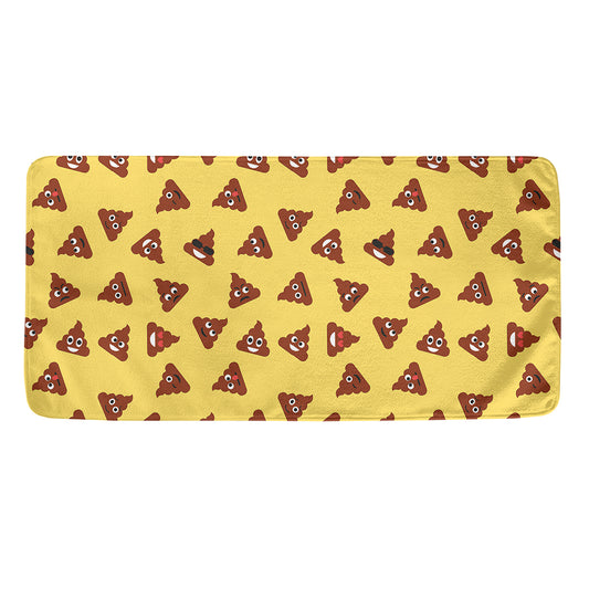 Poop Emoji Pattern Print Towel