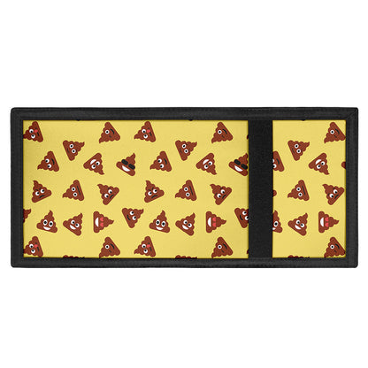 Poop Emoji Pattern Print Trifold Wallet