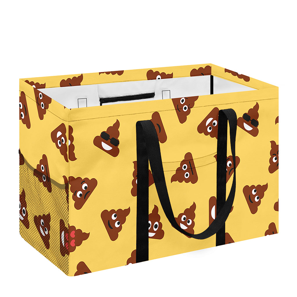 Poop Emoji Pattern Print Utility Tote Bag