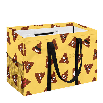 Poop Emoji Pattern Print Utility Tote Bag
