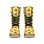 Poop Emoji Pattern Print Winter Boots