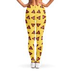 Poop Emoji Pattern Print Women's Leggings