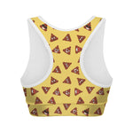 Poop Emoji Pattern Print Women's Sports Bra