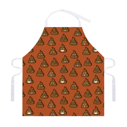Poop Emoticons Pattern Print Adjustable Apron