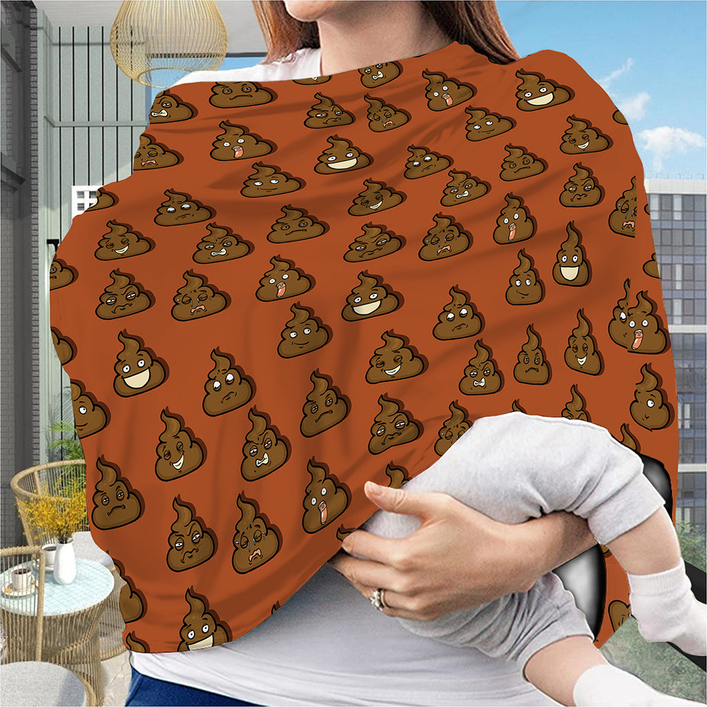 Poop Emoticons Pattern Print Baby Seat Cover