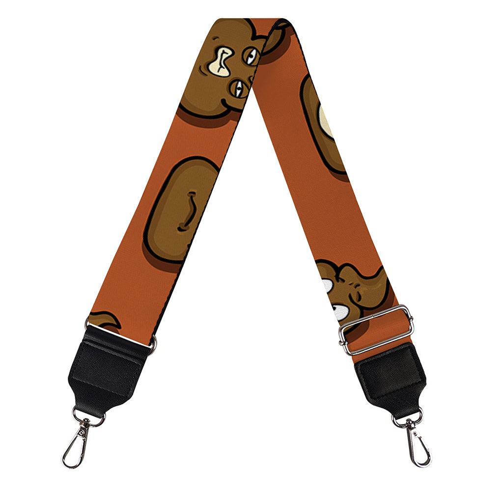 Poop Emoticons Pattern Print Bag Strap