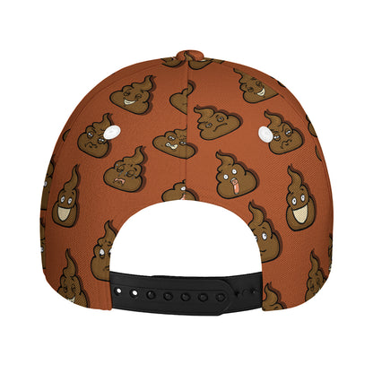 Poop Emoticons Pattern Print Baseball Cap