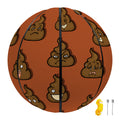 Poop Emoticons Pattern Print Basketball