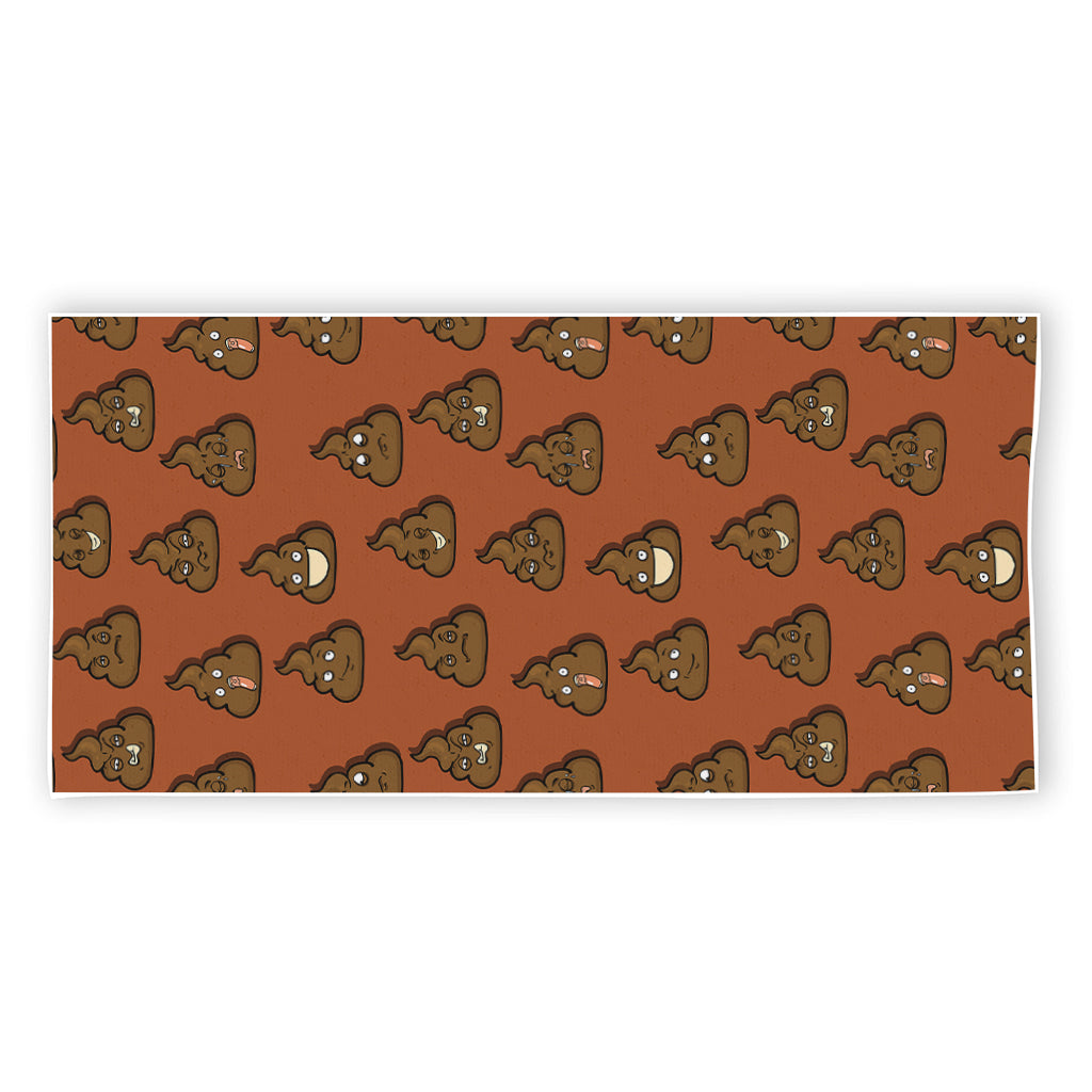 Poop Emoticons Pattern Print Beach Towel