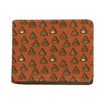 Poop Emoticons Pattern Print Bifold Wallet