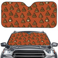Poop Emoticons Pattern Print Car Windshield Sun Shade