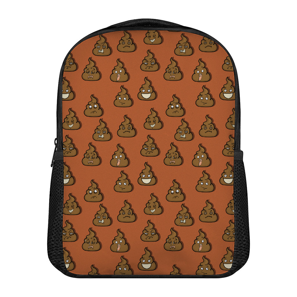 Poop Emoticons Pattern Print Casual Backpack