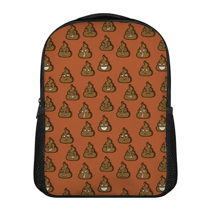 Poop Emoticons Pattern Print Casual Backpack