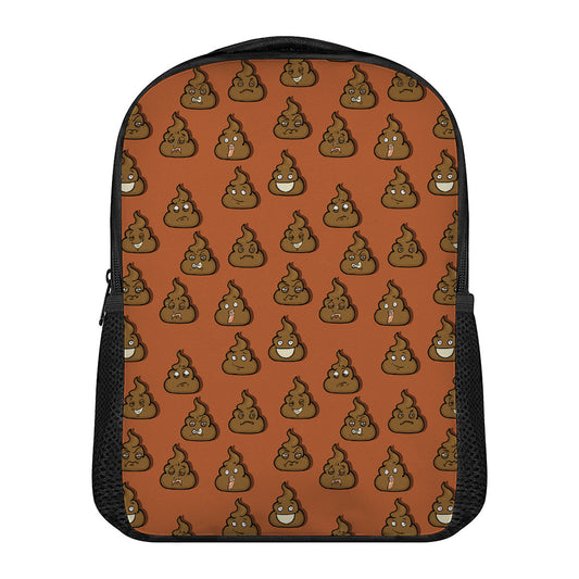 Poop Emoticons Pattern Print Casual Backpack