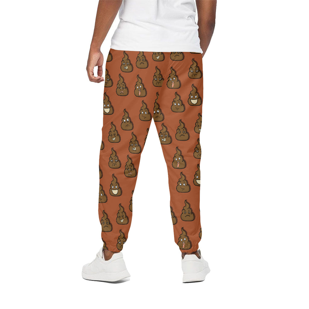 Poop Emoticons Pattern Print Cotton Pants
