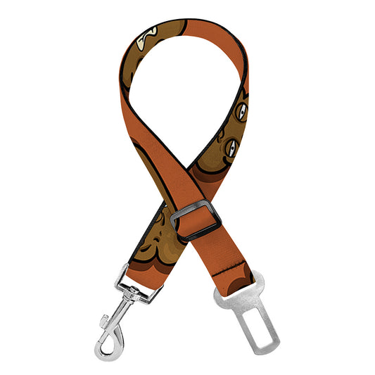Poop Emoticons Pattern Print Dog Seat Belt