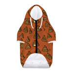 Poop Emoticons Pattern Print Dog Zip Up Hoodie