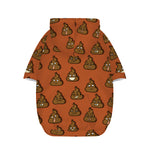 Poop Emoticons Pattern Print Dog Zip Up Hoodie
