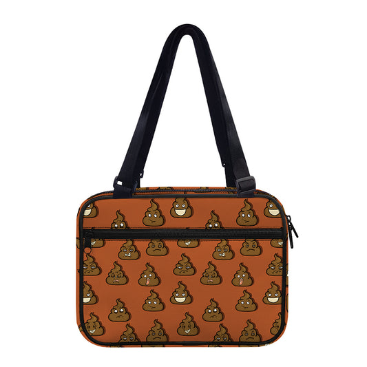 Poop Emoticons Pattern Print Double Strap Bible Bag