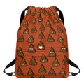 Poop Emoticons Pattern Print Drawstring Backpack