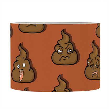 Poop Emoticons Pattern Print Drum Lamp Shade