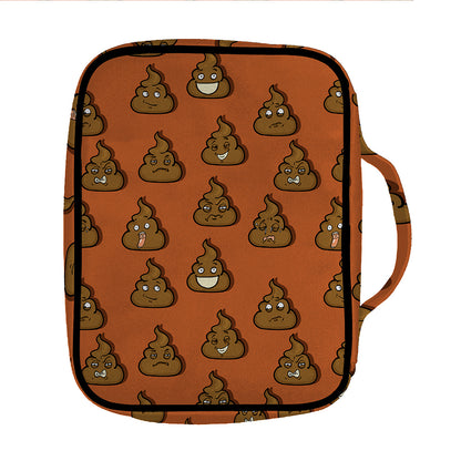 Poop Emoticons Pattern Print Front Pocket Bible Bag