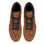 Poop Emoticons Pattern Print High Top Leather Sneakers