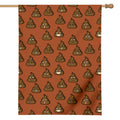 Poop Emoticons Pattern Print House Flag