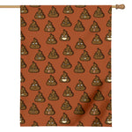 Poop Emoticons Pattern Print House Flag