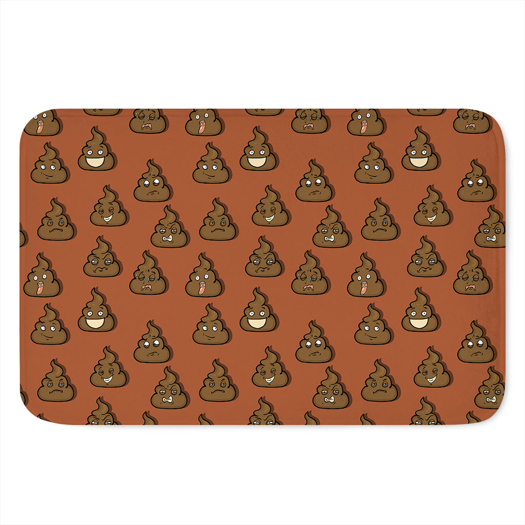 Poop Emoticons Pattern Print Indoor Door Mat