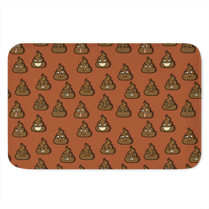 Poop Emoticons Pattern Print Indoor Door Mat
