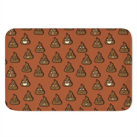 Poop Emoticons Pattern Print Indoor Door Mat