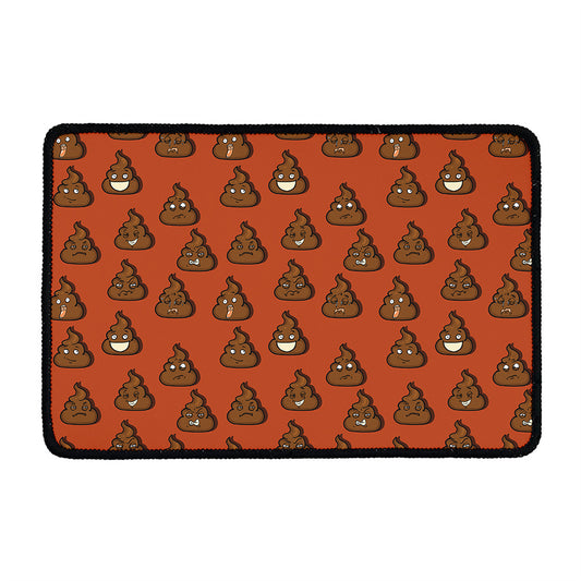Poop Emoticons Pattern Print Kitchen Mat