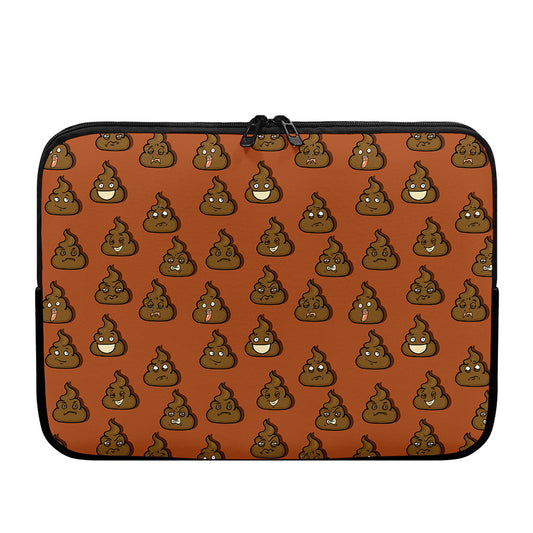 Poop Emoticons Pattern Print Laptop Sleeve