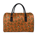 Poop Emoticons Pattern Print Leather Duffel Bag