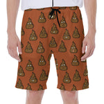 Poop Emoticons Pattern Print Men's Beach Shorts