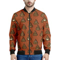 Poop Emoticons Pattern Print Men's Bomber Jacket