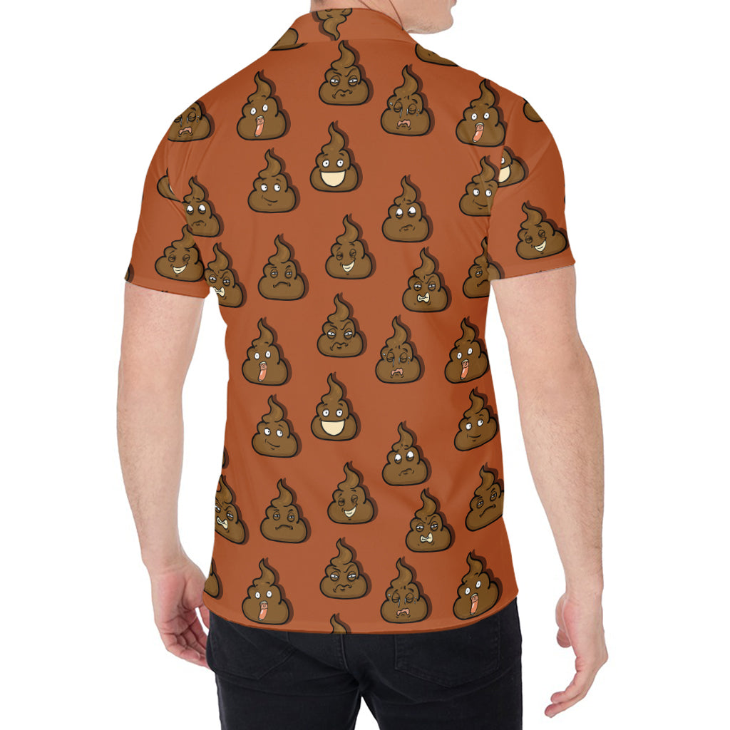 Poop Emoticons Pattern Print Men's Shirt
