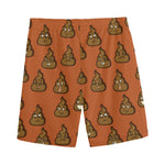 Poop Emoticons Pattern Print Men's Sports Shorts