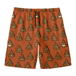 Poop Emoticons Pattern Print Men's Swim Trunks