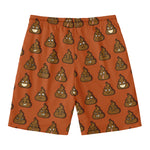 Poop Emoticons Pattern Print Men's Swim Trunks