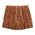 Poop Emoticons Pattern Print Mesh Shorts
