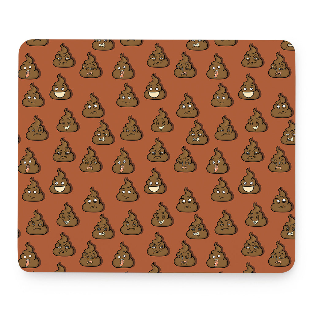 Poop Emoticons Pattern Print Mouse Pad