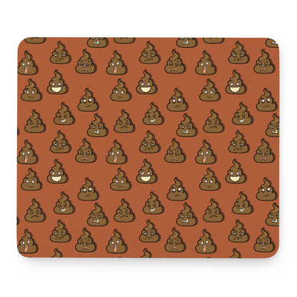 Poop Emoticons Pattern Print Mouse Pad