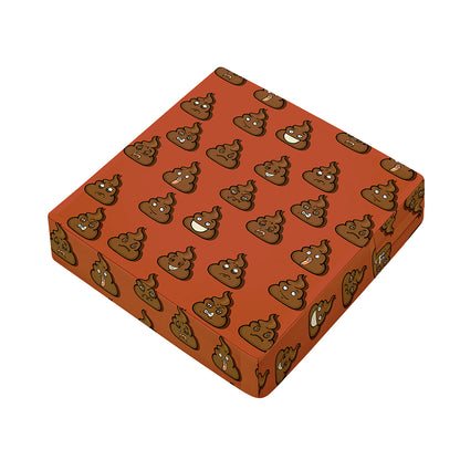 Poop Emoticons Pattern Print Outdoor Seat Cushion Cover