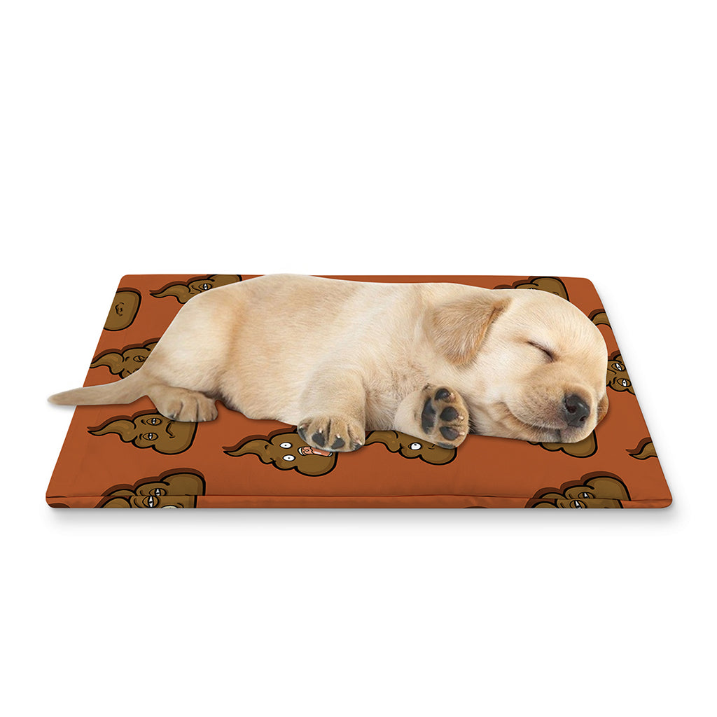 Poop Emoticons Pattern Print Pet Cooling Mat Cover