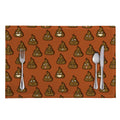 Poop Emoticons Pattern Print Placemat