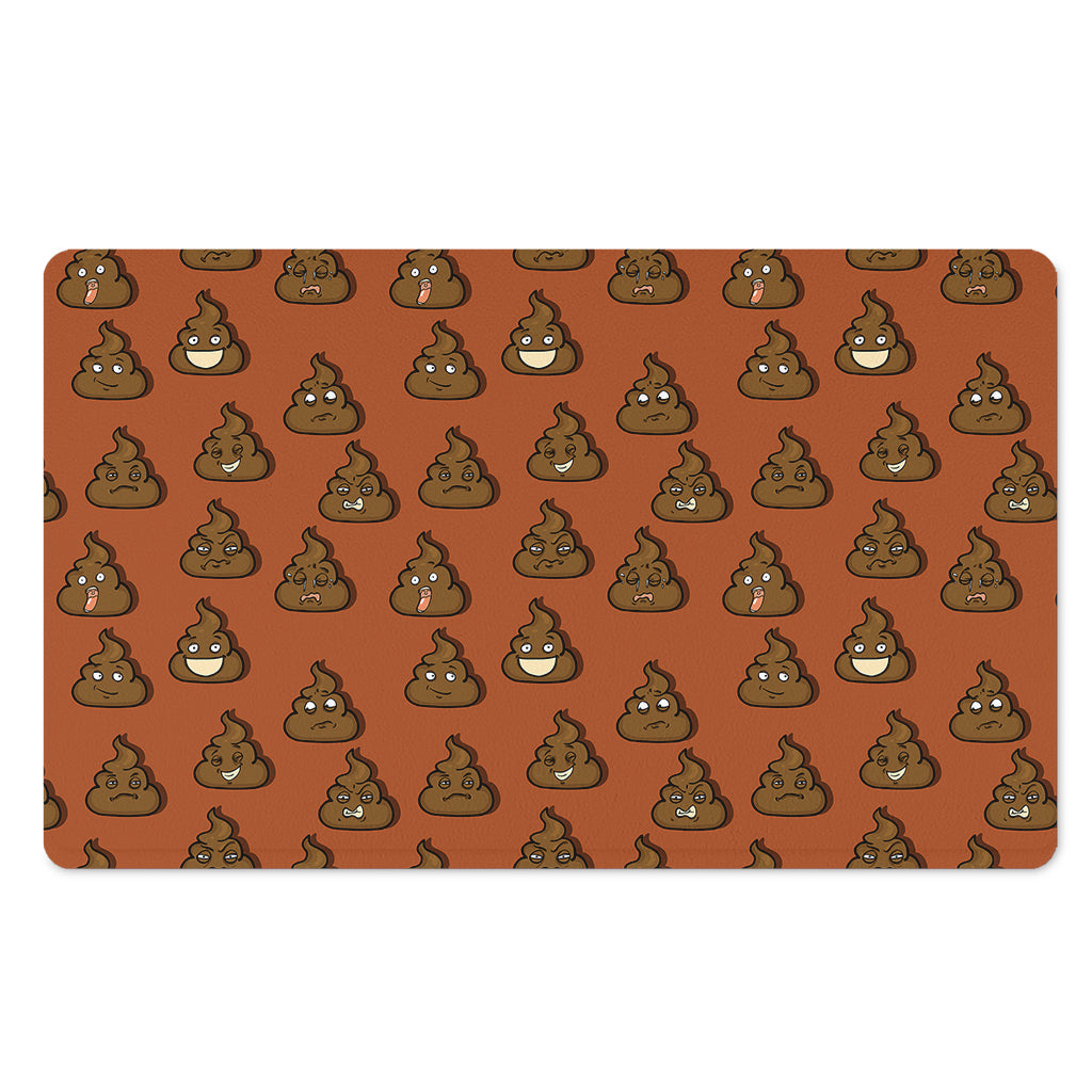 Poop Emoticons Pattern Print Polyester Doormat